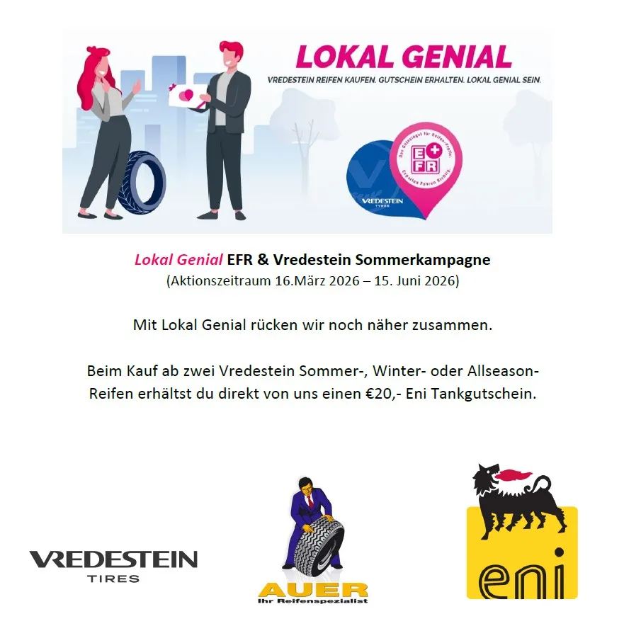 Lokal Genial EFR & Vredestein Sommerkampagne