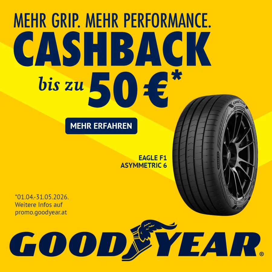 Goodyear Cashback bis zu €50,- sichern